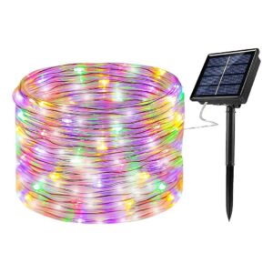 Solar Powered LED Rope Lights with Waterproof Tube for Outdoor Home and Garden Decor