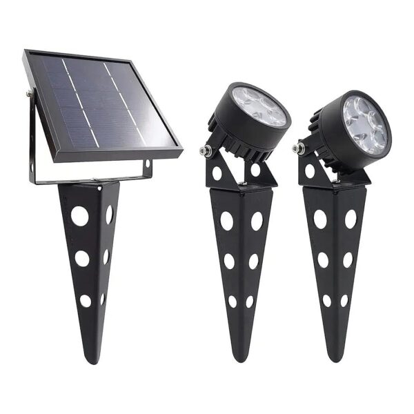 Solar Powered LED Spotlights for Outdoor Garden Yard Landscape Illumination