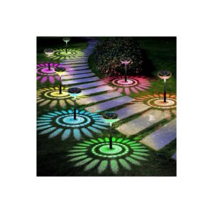 Solar Powered Lawn and Yard Lights for Walkway and Backyard Decoration