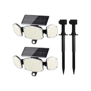 Solar Powered Motion Sensor Outdoor Light with 3 Lighting Modes for Porch and Garden