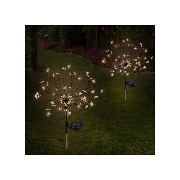 Solar Powered Outdoor Decorative Star Firework Tree Lights for Garden Parties