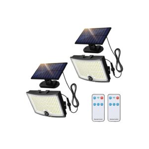 Solar Powered Outdoor Flood Lights with 3500LM LED Beads and 4 Ft Cable