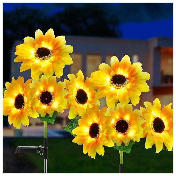 Solar Powered Outdoor Garden Decoration Lights with LED Solar Flower Stake