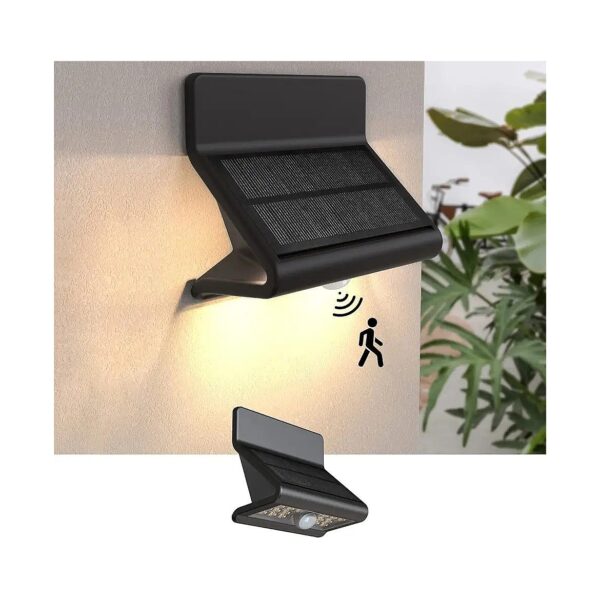 Solar Powered Outdoor Lighting with Optical Lens and 3 Lighting Modes for Home Security