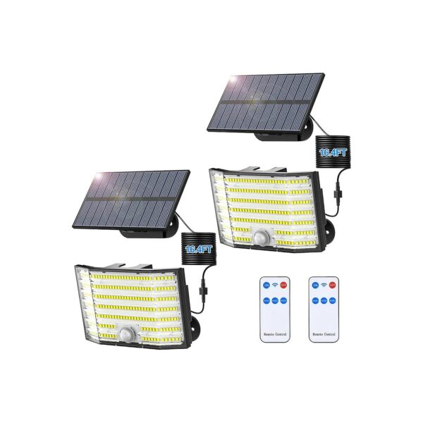 Solar Powered Outdoor Lights with Motion Detection and Separate Solar Panel Option