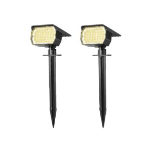 Solar Powered Outdoor Pathway Lights with 46 LEDs and 3 Modes for Bright Illumination