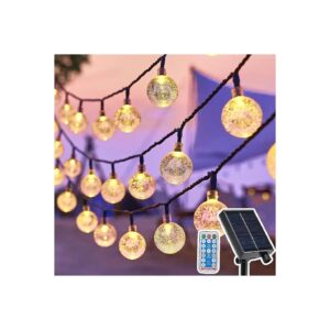 Solar Powered Outdoor String Lights with 60 LED Lights and 4 Brightness Levels