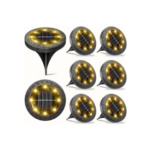 Solar Powered Pathway Lights For Yard Lawn Patio Driveway Walkway 8 Pack Ip68 Waterproof