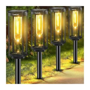 Solar Powered Patio Lights LED Garden Decor 6 Pack Waterproof Solar Pathway Lighting