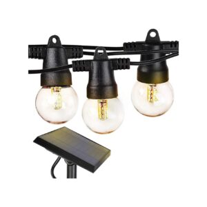 Solar Powered Patio Lights with 12 Edison Globe Bulbs and 2-Year Limited Warranty