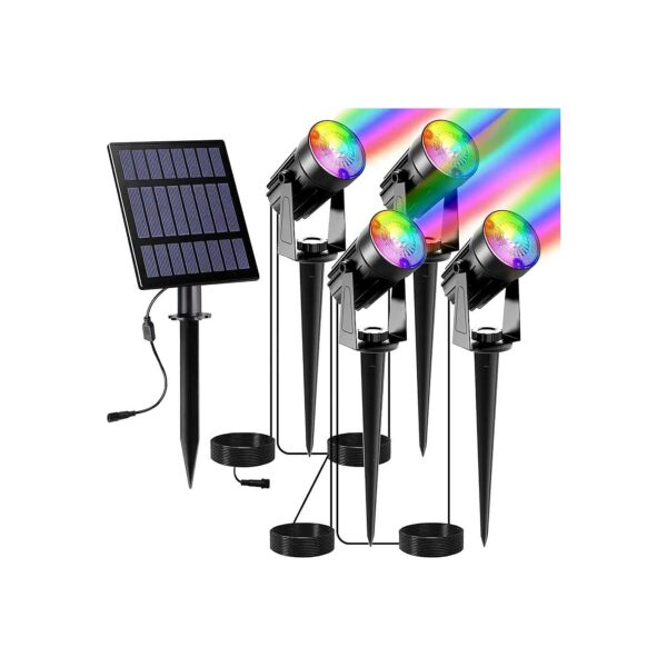 Solar Powered RGB Lights for Outdoor Garden Decoration with Color Changing Feature