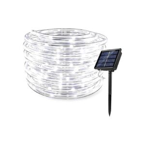 Solar Powered Rope Lights for Outdoor Parties and Events with Cool White Lighting