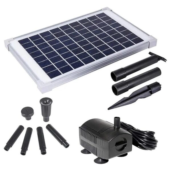 Solar Powered Submersible Water Fountain Pump Kit for Outdoor Features