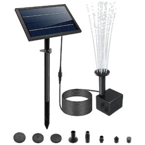 Solar Powered Water Fountain Pump Kit for Bird Bath Patio Pool Koi Pond Garden Decoration