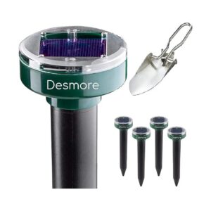 Solar Sonic Mole Repellent Set for 7,500 sq ft Coverage