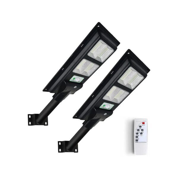 Solar Street Light 10000LM Bright LED Outdoor Light with Motion Sensor and Remote Control