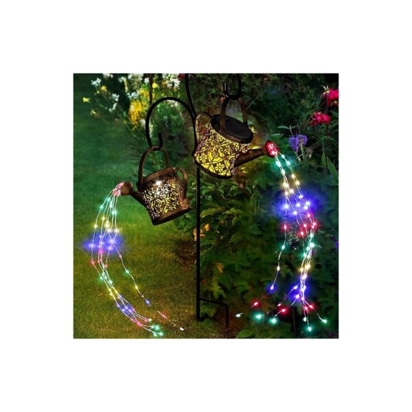 Solar Watering Can Lights Outdoors with Multi-Color Changing Modes Decor