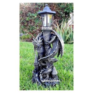 SolarLight Dragon Decorative Statue with WeatherResistant Material