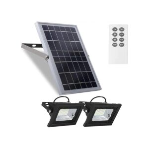 Solar-Powered Dusk-to-Dawn Flood Lights with Remote Control