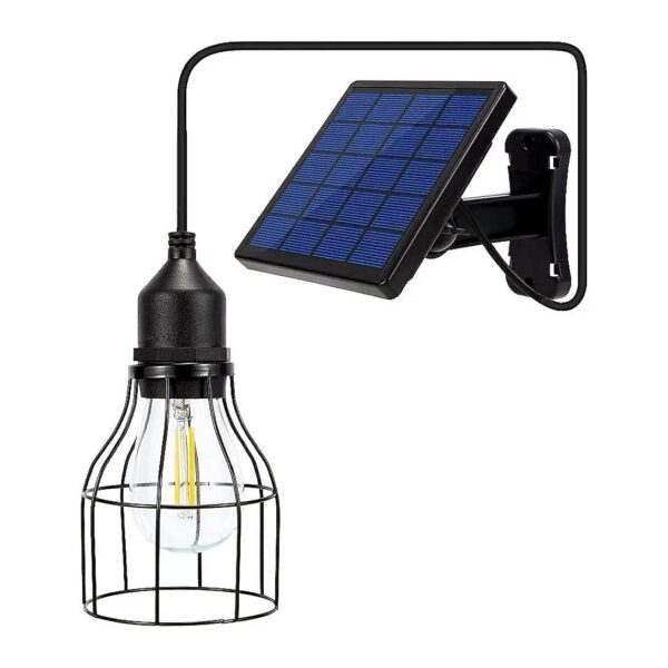 Solar-Powered Lantern with Adjustable Solar Panel and Classic Design for Outdoor Use