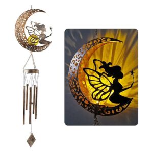 Solar-Powered Moon Night Fairy Wind Chimes for Patio, Garden, or Courtyard Decoration