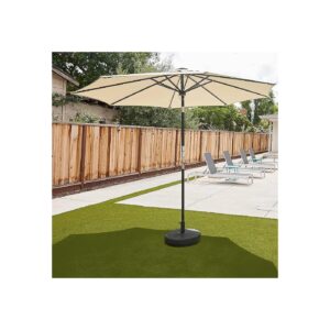 Solar-Powered Patio Umbrella with 40 LED Lights and Relaxing Shade for Garden and Deck