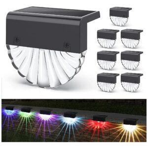 Solar-Powered Step Lights with 7 Color Changing Modes for Outdoor Decor and Ambiance