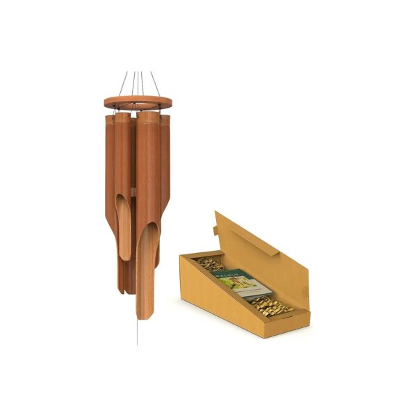 Soothing Wind Chimes with Deep Tones and Classic Wooden Design - Sustainably G