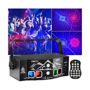 Sound Activated Stage Laser Lights with Remote Control for Disco Party