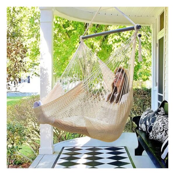 Spacious and Durable Hammock Chair with Sturdy Spreader Bar and 330 LBS Weight Capacity