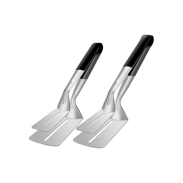 Spatula Tongs with Slotted Clamp for Efficient Cooking and Easy Cleaning