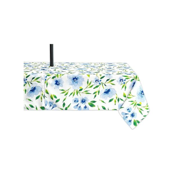 Spring Blossoms Rectangular Tabletop for Indoor Outdoor Use with Water Resistant Fabric