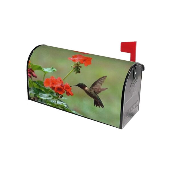 Spring and Summer Decoration Standard Size 21x18 Inches Red Hummingbirds Mailbox Cover