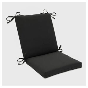 Square Corner Indoor Outdoor Chair Cushion with Deep Seat Black 5 x 18 Polyester