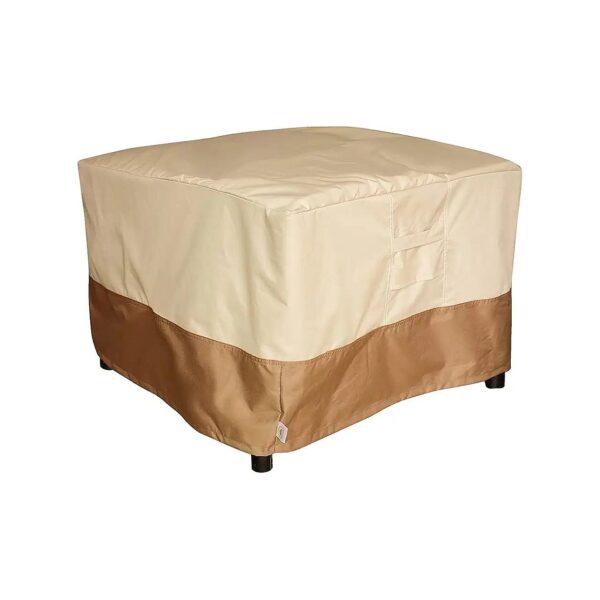 Square Ottoman Cover with Unique Design for Outdoor Furniture Protection 29x29x18