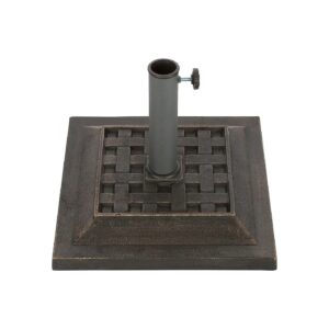 Square Resin Umbrella Base 35x35x13 Bronze Finish