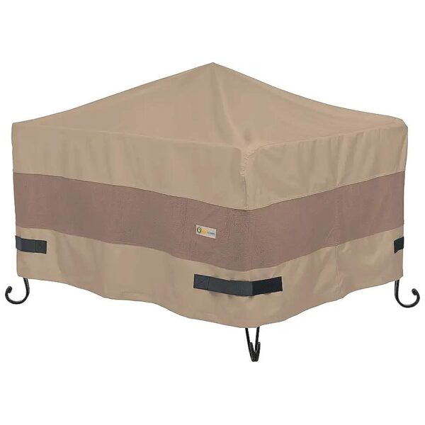 Square Water Resistant Fire Pit Cover for Outdoor Furniture