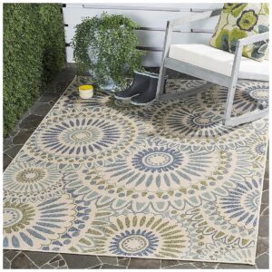 Stain Resistant Indoor Outdoor Area Rug with Non Shedding Pile for Patio and Backyard Use