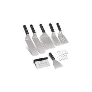 Stainless Steel Griddle Accessories Set for Flat Top Grill Pan BBQ with Ergonomic Design