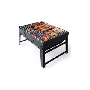 Stainless Steel Portable Foldable Charcoal BBQ Grill for Outdoor Adventures and Camping