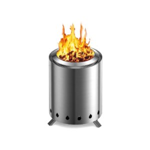 Stainless Steel Tabletop Fire Pit Perfect for Cozy Evenings with Family and Friends