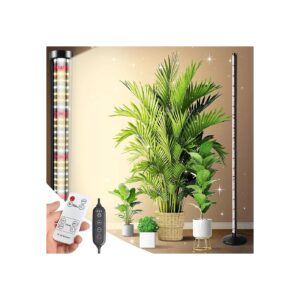 Standing Grow Light for Indoor Plants with Remote Timer and Full Spectrum Illumination