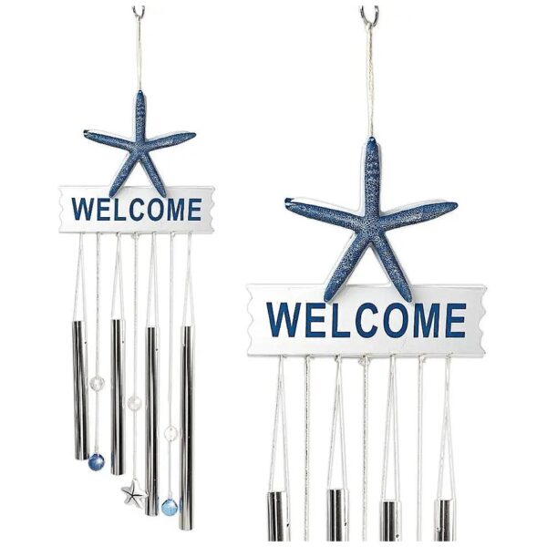 Starfish Nautical Wind Chimes Blue Ocean Theme Garden Decoration 26 Long Home Decoration