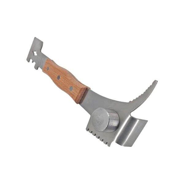 Steel Beekeeping Tool with Precision Wood Handle for Efficient Hive Maintenance