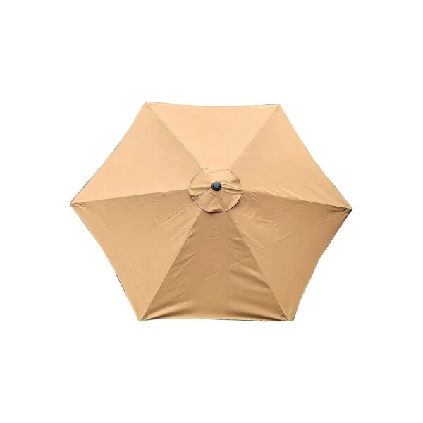 Strong and Durable 220D Polyester Replacement Umbrella Canopy for 9ft 6 Ribs Umbrella