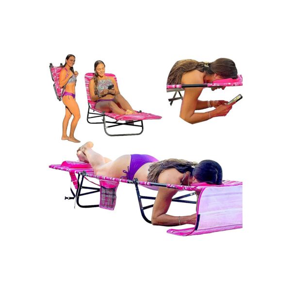 Strong and Durable Flip Chair for Beach, Backyard, or Lake Tanning