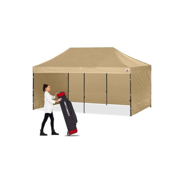 Strong and Secure Heavy Duty Pop Up Canopy Tent with Hexagonal Steel Frame