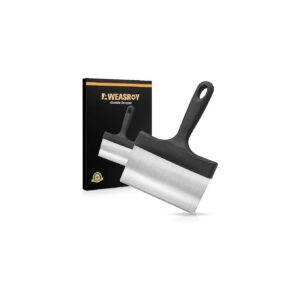 Strong and Sharp Griddle Scraper for Heavy Duty Grill Cleaning and Food Preparation