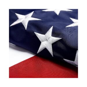 Strongest American Flag 4x6 Ft with Embroidered Stars and Brass Grommets for Outdoor Use