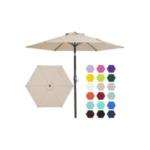 Sturdy 5FT Patio Umbrella Market Table Umbrella for Garden Deck Backyard Pool and Beach